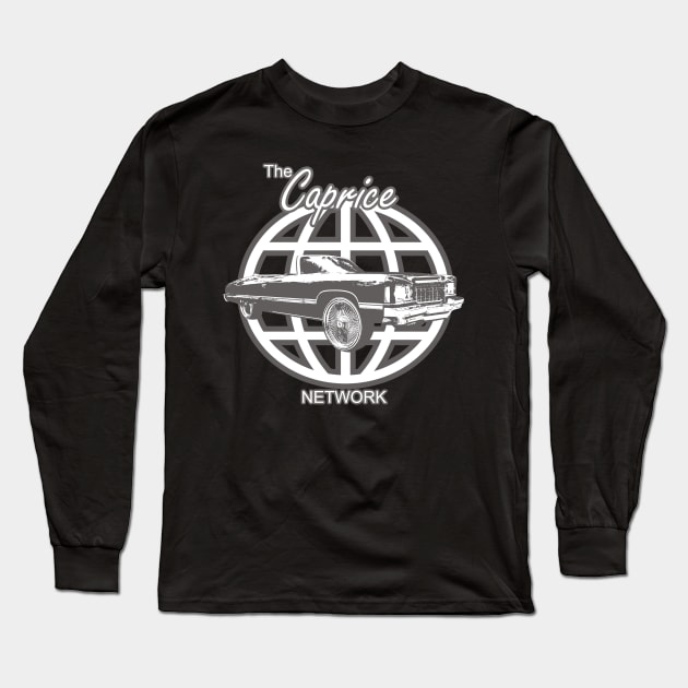 Caprice Network Donk Vert Chevy Long Sleeve T-Shirt by Black Ice Design